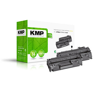 KMP H-T235D  schwarz Toner kompatibel zu HP 05A (CE505D), 2er-Set