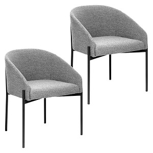 3660141963342 - Sessel meet® by Paperflow MILO gepolstert B 470 x T 450 x H 450 mm Stoff und Stahl grau mattschwarz 3660141963342 - Sessel meet® by Paperflow MILO gepolstert B 470 x T 450 x H 450 mm Stoff und Stahl grau mattschwarz