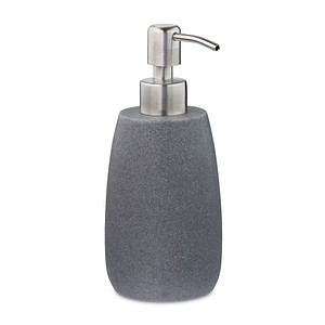4052025908652 - Seifenspender 300 ml nachfüllbar Bad Küche Flüssigseifenspender rund Polyresin Edelstahlpumpe grau - Relaxdays 4052025908652 - Seifenspender 300 ml nachfüllbar Bad Küche Flüssigseifenspender rund Polyresin Edelstahlpumpe grau - Relaxdays