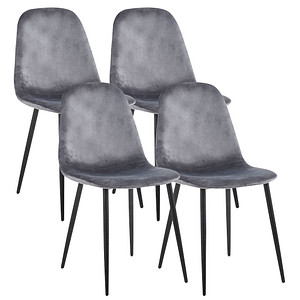 4051814437502 - 4er Esszimmerstühle skandinavischer gepolsterter Küchenstuhl Maße ca H 83 x B 54 x T 59 cm bequeme Rückenlehne Esszimmerstuhl - Fiolo 4051814437502 - 4er Esszimmerstühle skandinavischer gepolsterter Küchenstuhl Maße ca H 83 x B 54 x T 59 cm bequeme Rückenlehne Esszimmerstuhl - Fiolo