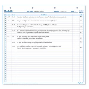 BOI Pflegebericht beidseitig verwendbar Formulare, 50 St.