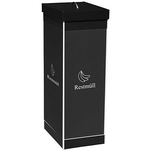 3660141966794 - Wertstoffsammler Kunststoff Paperflow Volumen 60 l Höhe 760 mm Korpus schwarz Symbol Restmüll