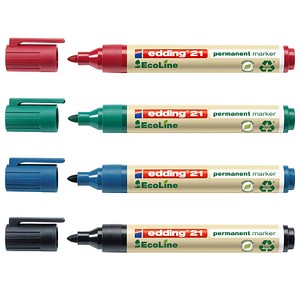 4 edding 21 EcoLine Permanentmarker farbsortiert 1,5 - 3,0 mm 4 edding 21 EcoLine Permanentmarker farbsortiert 1,5 - 3,0 mm