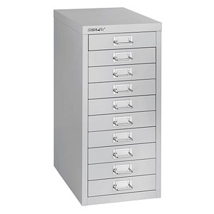 BISLEY MultiDrawer™ L2910 Schubladenschrank lichtgrau 10 Schubladen 27,8 x 38,0 x 59,0 cm