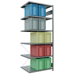 4004514222442 - Gebrüder Schulte - Fachbodenregal Komplettregale MULTIplus250 2500x1000x800mm (Anbauregal) Traglast 250kg 4004514222442 - Gebrüder Schulte - Fachbodenregal Komplettregale MULTIplus250 2500x1000x800mm (Anbauregal) Traglast 250kg
