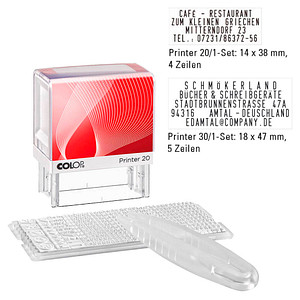 COLOP Textstempel, individualisierbar Printer 20/1 selbstfärbend schwarz ohne Logo