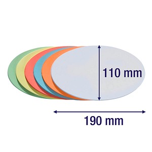 4016946055888 - Moderationskarten Ovale 11x19cm farbig sortiert 4016946055888 500 Stück