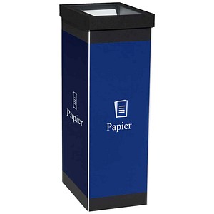PAPERFLOW Mülleimer 60,0 l schwarz, blau, 1 St.