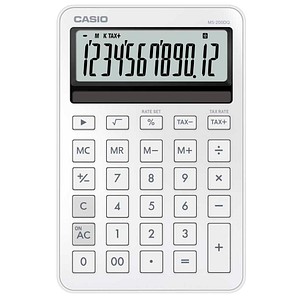 4549526621031 - MS-200DQ-WE MS-200DQ-WE Taschenrechner seidiges weiß MS-200DQ-WE 4549526621031