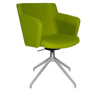 4014296468709 - Besuchersessel SFH 10 grün   Edelstahl matt mit Armlehnen Fußkreuz 4014296468709 Topstar