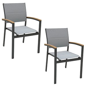 4041908143754 - Gartenstühle mit Armlehnen SILEA natur Metall 4041908143754 2 Stück 4041908143754 - Gartenstühle mit Armlehnen SILEA natur Metall 4041908143754 2 Stück