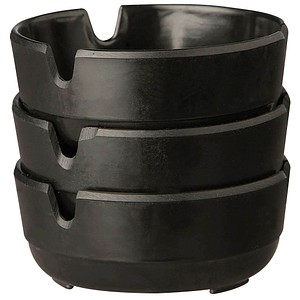 4004133005761 - 3 Aschenbecher schwarz 4004133005761 3 Stück