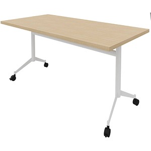 8058265539966 - Mehrzwecktisch Pop-up eiche weiß rechteckig T-Fuß-Gestell weiß 1600 x 800 x 740 cm 8058265539966 - Mehrzwecktisch Pop-up eiche weiß rechteckig T-Fuß-Gestell weiß 1600 x 800 x 740 cm