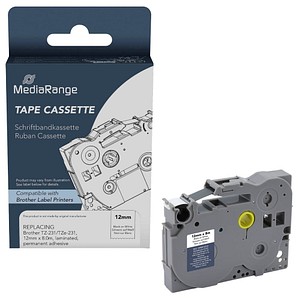 4260459618331 - - label tape - laminated - 1 cassette(s) - Roll (12 cm x 8 m) (alternative for Brother TZ-231 Brother TZe-231)