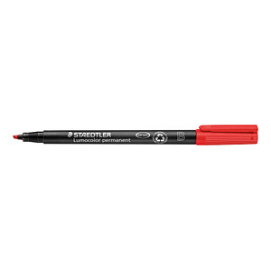 4007817304273 - STAEDTLER Lumocolor Permanent-Marker 314B rot Strichstärke 10 - 25 mm (breit) Keilspitze wisch- und (314-2)