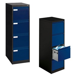 4025314218114 - CP C 2000 Acurado Hängeregistraturschrank anthrazit enzianblau 4 Schubladen 433 x 590 x 1357 cm