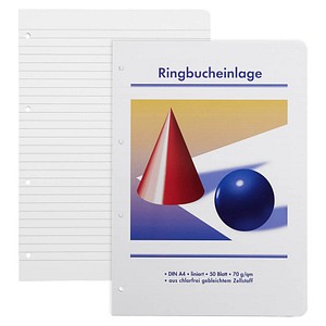 Ringbucheinlagen Kugel und Kegel A4 liniert, 50 Blätter, 10 Satz