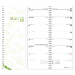 4069095001039 - Buchkalender Wochenvormerkbuch mit Steuerterminen 2026 beige