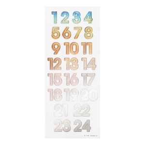 4001868144789 - Adventskalenderzahlen NUMBERS IRIDESCENT irisierend 24 St