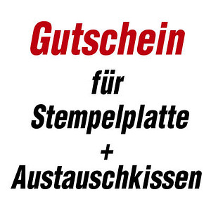 trodat Gutschein für Stempelplatte für trodat 5206 mit Logo