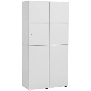 4027181124215 - Spind Locked weiß 702029 6 Schließfächer 908 x 407 x 1852 cm 4027181124215 MÖBELPARTNER