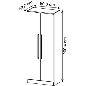 4032062146354 - Aktenschrank TARVIS mit Griff ohne Schloss 5 Ordnerhöhen B 800 x T 420 x H 2004 mm weiß 4032062146354 - Aktenschrank TARVIS mit Griff ohne Schloss 5 Ordnerhöhen B 800 x T 420 x H 2004 mm weiß