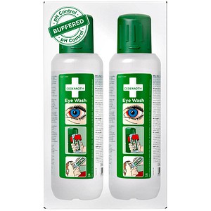 7310617252000 - Augenspülflasche Cederroth 2 x 500 ml integrierter Augennapf Staubschutzkappe Haltbarkeit 45 Jahre