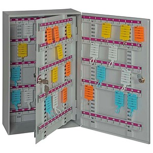 4052301125063 - Schlüsselkasten grau mit 200 Haken Zylinderschloss