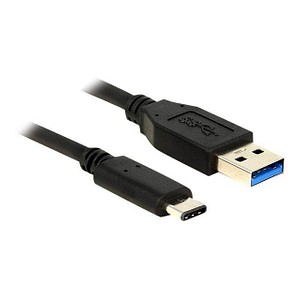 DeLOCK USB 3.1 Gen 2 A/USB C Kabel 0,5 m schwarz, 1 St.