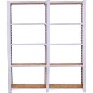 8425437127427 - Regal OFFICLICK 8425437127427 weiß braun 1600 x 300 x 2100 cm 8425437127427 Simonrack