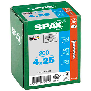 4003530157059 - SPAX® Universalschrauben T20 Senkkopf BLANK A2 40mm x 4 mm 200 St