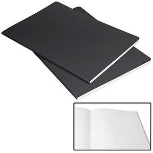 4004360770357 - 2 SIGEL Notizhefte Linescape DIN A5 liniert dunkelgrau hellgrau Softcover 68 Seiten 4004360770357 - 2 SIGEL Notizhefte Linescape DIN A5 liniert dunkelgrau hellgrau Softcover 68 Seiten