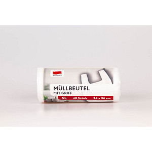 4008284071064 - Müllbeutel 71064 weiß 5 Liter mit Griff 4008284071064 40 Stück