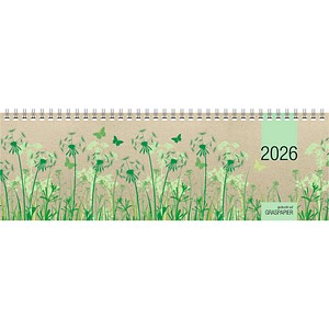 4069095000513 - Tischquerkalender Graspapier 32x105cm 1 Woche 2 Seiten 2026