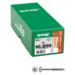 4003530245879 - Spax - hiforce 10 x 200 mm 25 Stück Teilgewinde Tellerkopf t-star plus T50 4CUT wirox - 0251011002005 4003530245879 - Spax - hiforce 10 x 200 mm 25 Stück Teilgewinde Tellerkopf t-star plus T50 4CUT wirox - 0251011002005