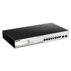 0790069467714 - D-Link DGS 1210-10MP - Switch - L2+ - Smart - 8 x 10 100 1000 (PoE+) + 2 x Gigabit SFP - Desktop an Rack montierbar