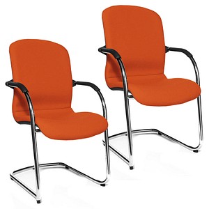 4014296053233 - 2 Besucherstühle Open Chair 110 OC690 T34 orange Stoff 4014296053233 2 Stück 4014296053233 - 2 Besucherstühle Open Chair 110 OC690 T34 orange Stoff 4014296053233 2 Stück
