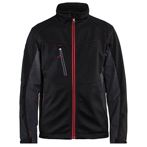 7330509535127 - BLAKLÄDER® unisex Softshelljacke 4950 schwarz rot Größe 3XL