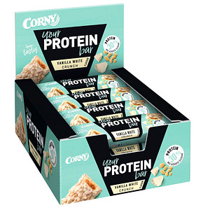 4011800596309 - CORNY Crunchy Protein bar Vanilla White Crunch 30% Proteinriegel 12 Riegel