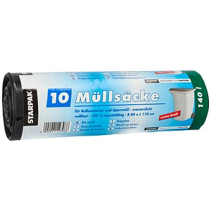 4002911123966 - Müllsäcke LDPE 140 l 110 cm x 80 cm schwarz 12396 4002911123966 10 Stück 4002911123966 - Müllsäcke LDPE 140 l 110 cm x 80 cm schwarz 12396 4002911123966 10 Stück