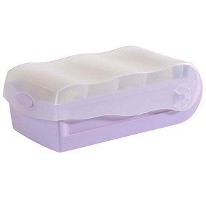 4012473121225 - CROCO Karteikasten DIN A7 für 900 Karteikarten lila-transparent mit Deckel 4012473121225 100 Stück