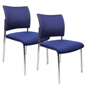 Topstar Besucherstühle Visit 10 NV190 G26 blau Stoff, 2 St.
