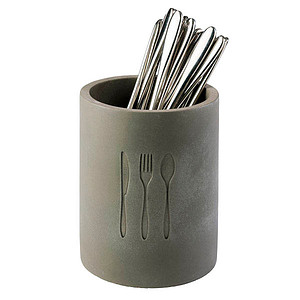 4004133000186 - Besteckhalter Element Besteckkörbe grau Besteckhalter Küchen-Ordnungshelfer Besteckkörbe im Beton-Design Ø 11 cm 4004133000186 - Besteckhalter Element Besteckkörbe grau Besteckhalter Küchen-Ordnungshelfer Besteckkörbe im Beton-Design Ø 11 cm