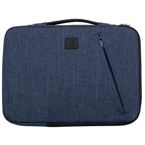 3130630171225 - Laptophülle Business für Laptops 13-14 gepolstert Griff & Reißverschlussfach B 370 x T 25 x H 280 mm Post-Consumer-Polyester blau