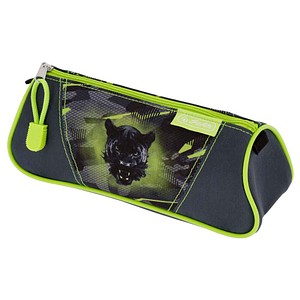 herlitz Schlampermäppchen Wild Panther anthrazit, grün, 21,5 x 7,0 cm