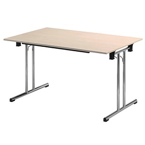 3700245507919 - Klapptisch ohne TPCH147E 74cm (H) 140x70cm (BxT) rechteckig ahorn chrom 3700245507919 SODEMATUB 3700245507919 - Klapptisch ohne TPCH147E 74cm (H) 140x70cm (BxT) rechteckig ahorn chrom 3700245507919 SODEMATUB