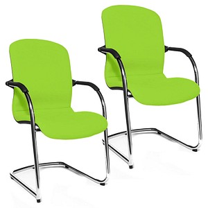 4014296066073 - Besucherstuhl Open Chair 110 grün chrom mit Armlehnen Freischwinger 4014296066073 2 Stück 4014296066073 - Besucherstuhl Open Chair 110 grün chrom mit Armlehnen Freischwinger 4014296066073 2 Stück
