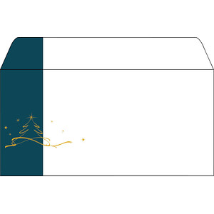 4004360795169 - Weihnachtsbriefumschläge Christmas Tree petrol DIN lang ohne Fenster 4004360795169 50 Stück