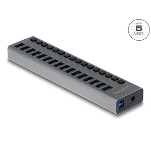 4043619637393 - Externer SuperSpeed usb Hub mit 16 Ports + Schalter (63739) - Delock 4043619637393 - Externer SuperSpeed usb Hub mit 16 Ports + Schalter (63739) - Delock