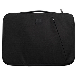 3130630171218 - Laptophülle Business für Laptops 13-14 gepolstert Griff & Reißverschlussfach B 370 x T 25 x H 280 mm Post-Consumer-Polyester schwarz